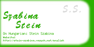 szabina stein business card